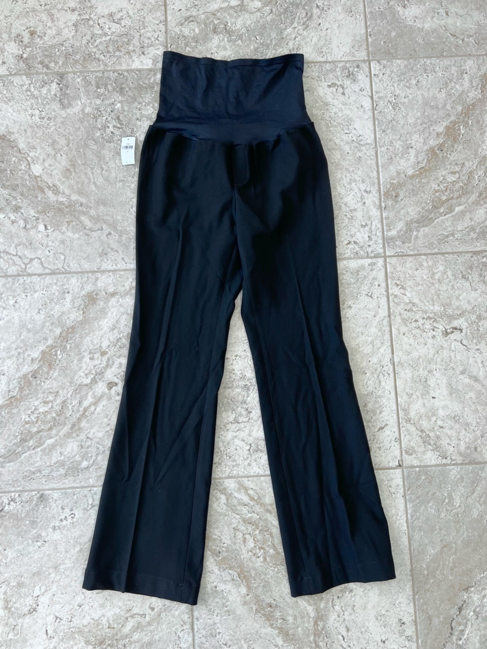 GAP NWT Maternity Full Panel Baby Boot Leg Trouser Pants in True Black, size 8